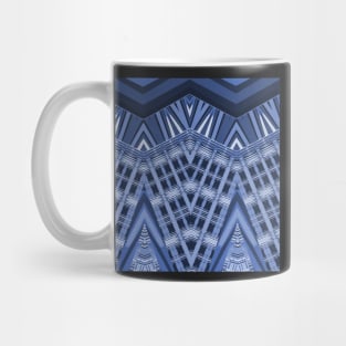 Blue Stripy Chevrons Mug